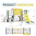 8-in-1 Toddler Slide and Climber Playset