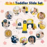 12-in-1 Toddler Slide and Swing Playset