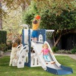 LulliSpace 6-in-1 Toddler Slide and Climber Set