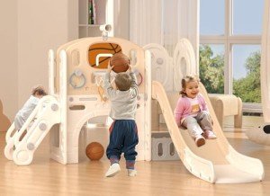 8-in-1 Kids Slide and Climbing Play Set