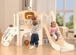 8-in-1 Kids Slide and Climbing Play Set