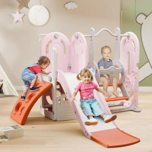 5-in-1 Toddler Slide and Swing Playset