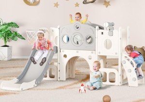 8-in-1 Toddler Slide and Climber Playset