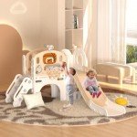 8-in-1 Kids Slide and Climbing Play Set