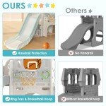 9-in-1 Toddler Slide and Playset for Kids