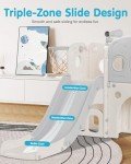 8-in-1 Toddler Slide and Climber Playset
