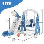 XJD 5-in-1 Toddler Slide and Swing Set