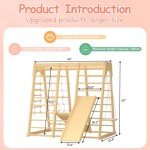 Toddler Indoor Jungle Gym with Swing and Slide