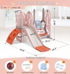 5-in-1 Toddler Slide and Swing Playset