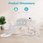 8-in-1 Toddler Slide and Climber Playset