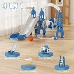 XJD 5-in-1 Toddler Slide and Swing Set
