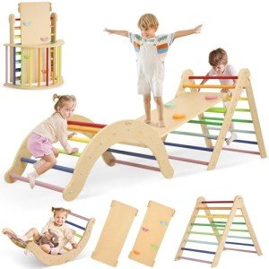 Rainbow 7-in-1 Climbing Toys for Toddlers