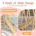 Toddler Indoor Jungle Gym with Swing and Slide
