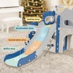 Toddler 9-in-1 Bus Slide Playset - Blue & Gray