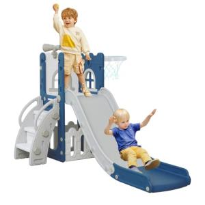 LulliSpace 6-in-1 Toddler Slide and Climber Set