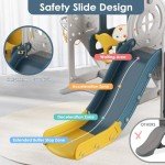 Toddler Slide with Basketball Hoop and Swing