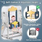 Toddler Slide with Basketball Hoop and Swing