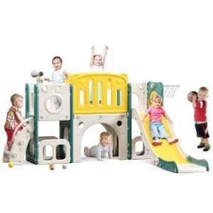 8-in-1 Toddler Slide and Climber Playset