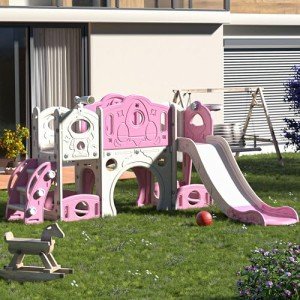 9-in-1 Toddler Slide and Climber Playset