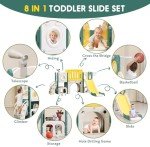 8-in-1 Toddler Slide and Climber Playset