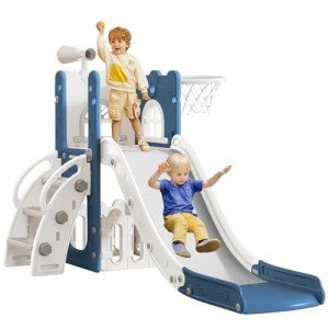 LulliSpace 6-in-1 Toddler Slide and Climber Set