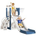 LulliSpace 6-in-1 Toddler Slide and Climber Set
