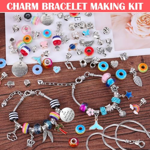 85-Piece DIY Charm Bracelet Making Kit