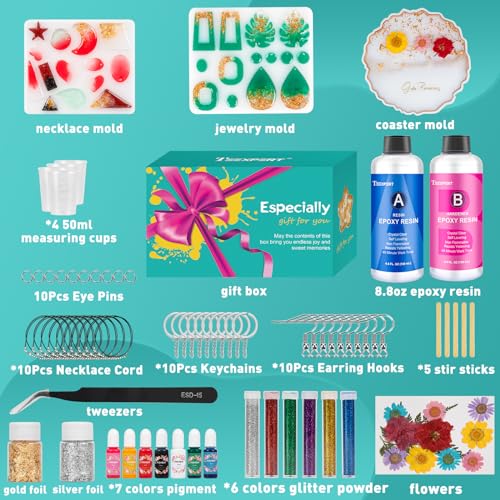 Epoxy Resin Kit with Silicone Molds for DIY