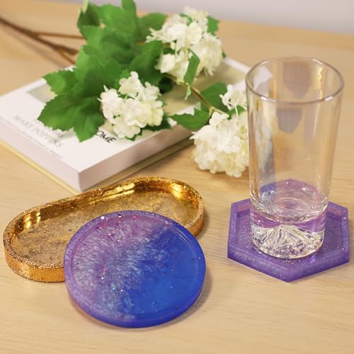 Beginner's Epoxy Resin Kit with Coaster Molds