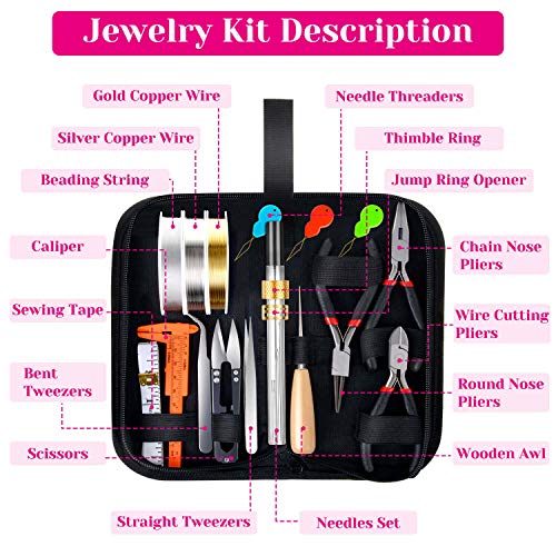 Jewelry Making Kit for Adults with Tools & Charms