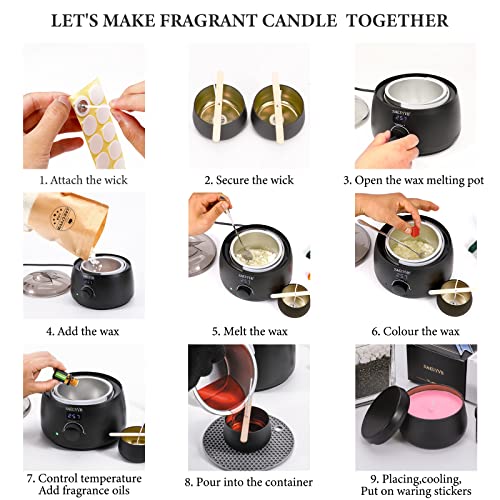 Easy Candle Making Kit with Soy Wax & Tools