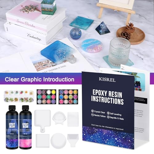 KISREL Complete Epoxy Resin Kit with Silicone Molds