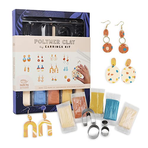 DIY Earring Making Kit - 12 Polymer Clay Earrings