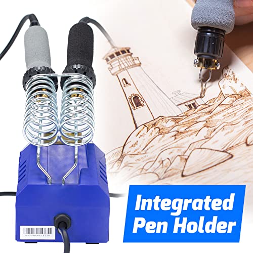 Dual Pen Wood Burning Kit for Pyrography & Leather