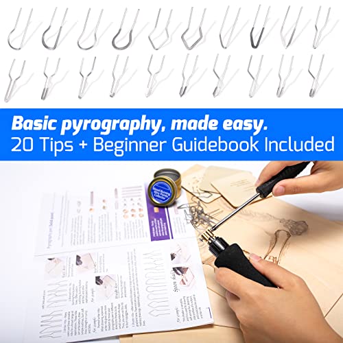 Dual Pen Wood Burning Kit for Pyrography & Leather