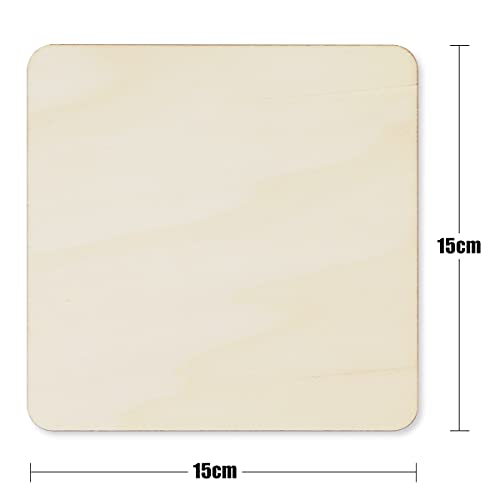 25Pcs 6x6 Unfinished Basswood Sheets for DIY Crafts