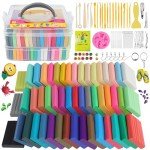 50-Color Polymer Clay Kit with Sculpting Tools