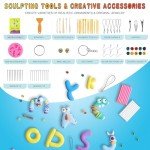 50-Color Polymer Clay Kit with Sculpting Tools