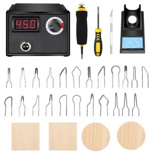 Pyrography Kit with Wood Burner Tool and Tips