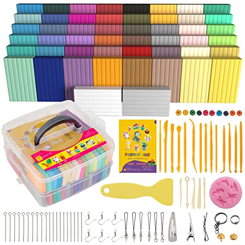 50 Colors Polymer Clay Kit for Kids & Artists