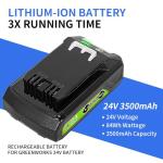 24V 3.5Ah Replacement Battery for Greenworks Tools