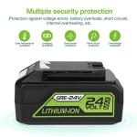 Greenworks 24V Replacement Batteries - 2 Pack, 6.5Ah