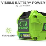 Energup 40V Battery and Charger for Greenworks Tools