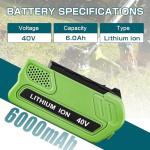 40V Lithium Battery Replacement for GreenWorks 2-Pack