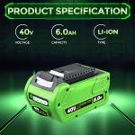 40V Replacement Battery for Greenworks Tools