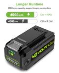 VEHAKIFA 40V Replacement Battery for Greenworks Tools