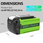 Xeanerol 40V 6.0Ah Battery for Greenworks Tools