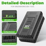 80V 3.5Ah Lithium Battery for Greenworks Tools
