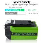 Xeanerol 40V 6.0Ah Battery for Greenworks Tools