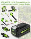 VEHAKIFA 40V Replacement Battery for Greenworks Tools